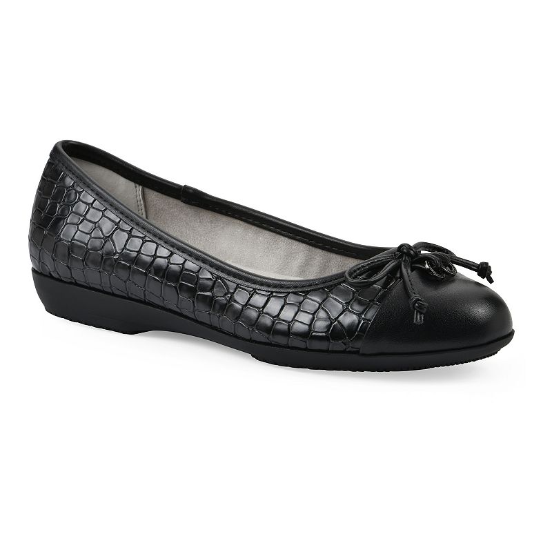 Cliffs by White Mountain Careen Women's Ballet Flats, Size: 7.5, Black Smo