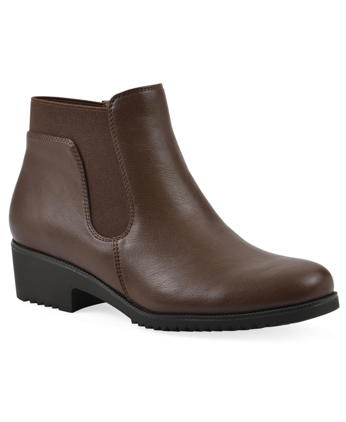 Cliffs by White Mountain Women's Durable Chelsea Boots - Brown Smooth