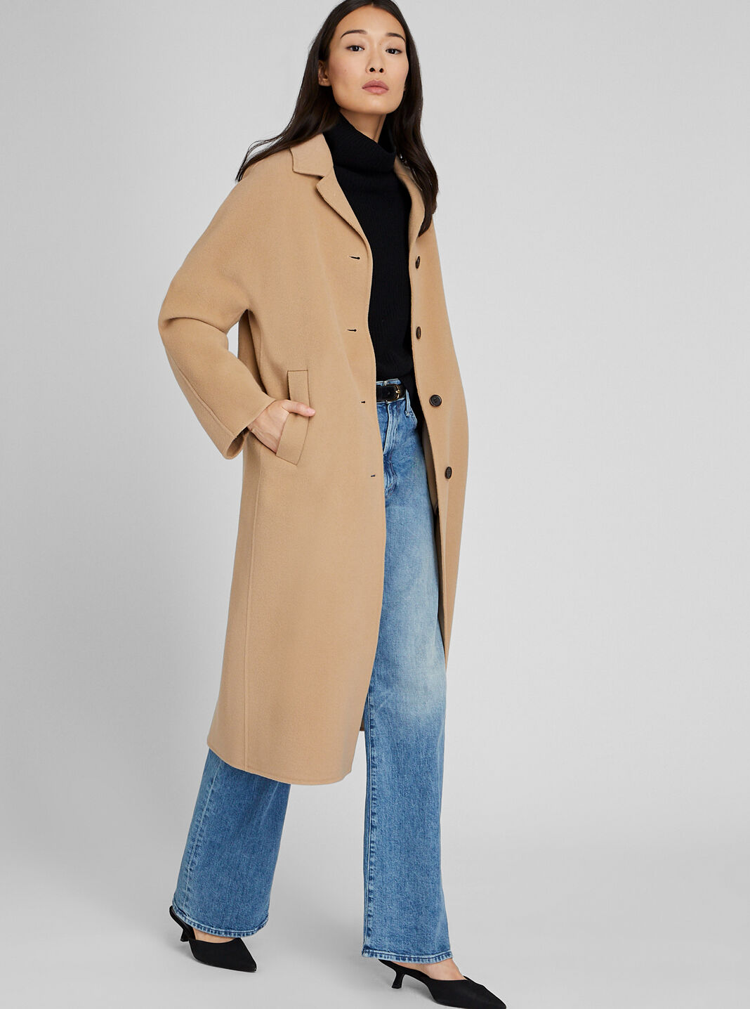 Club Monaco Capsule Faith Long Coat - Camel