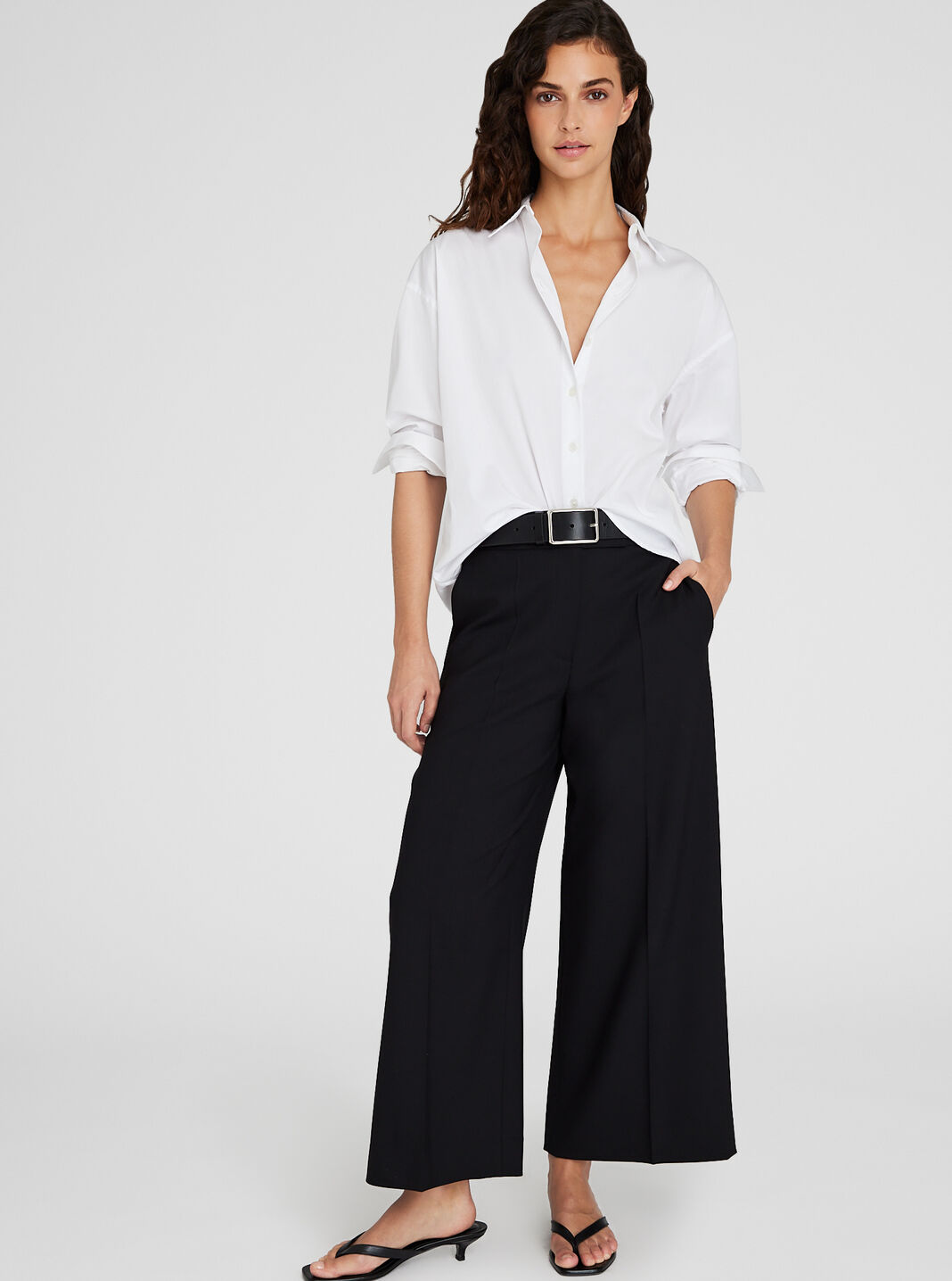 Club Monaco Wide-Leg Borrem Pant - Black