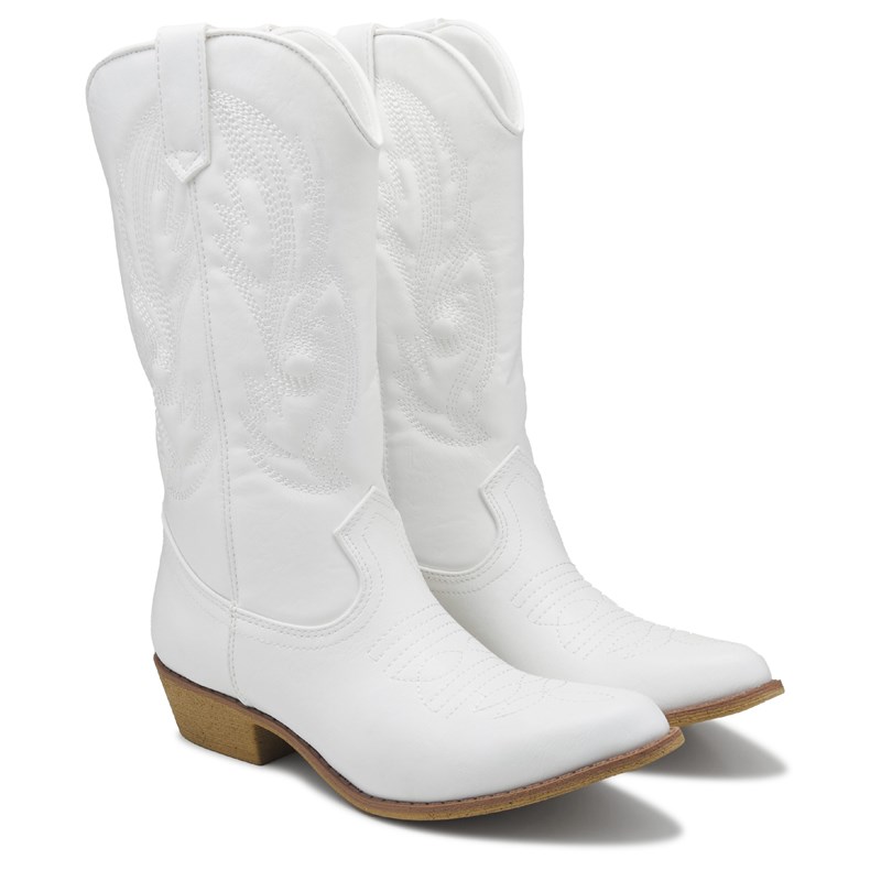 Coconuts Women's Gaucho Cowboy Boots (White) - Size 10.0 M