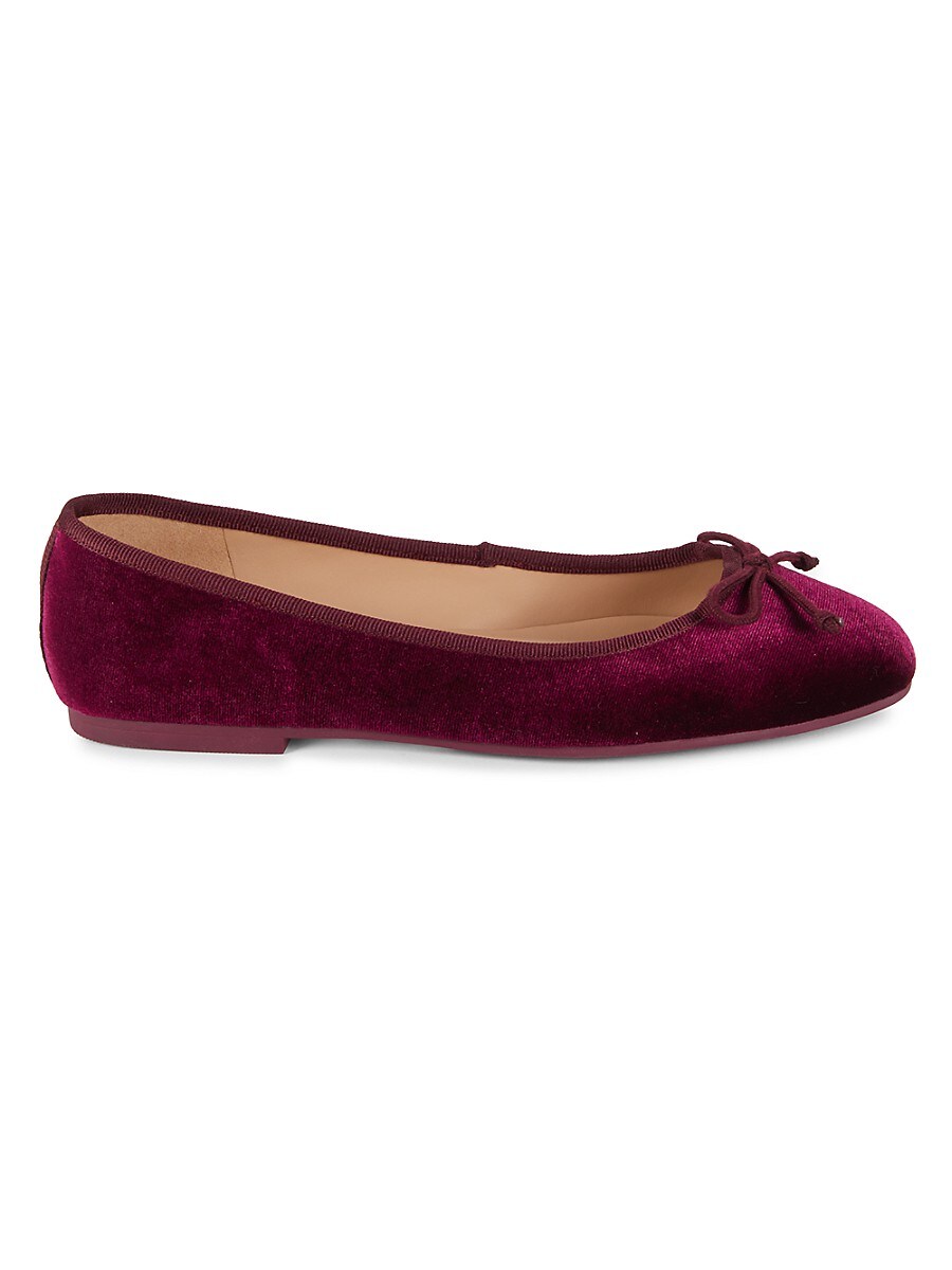 Cole Haan Women's Yara Velvet Ballet Flats - Wine - Size 10