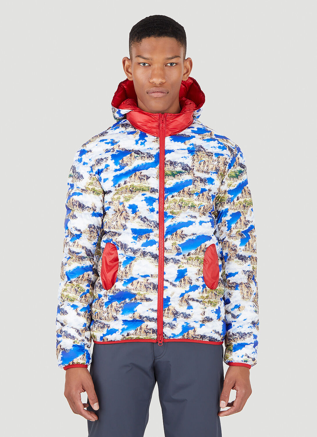 Colmar A.G.E. by Morteza Vaseghi Unisex Landscape Print Padded Jacket - Jackets Blue M