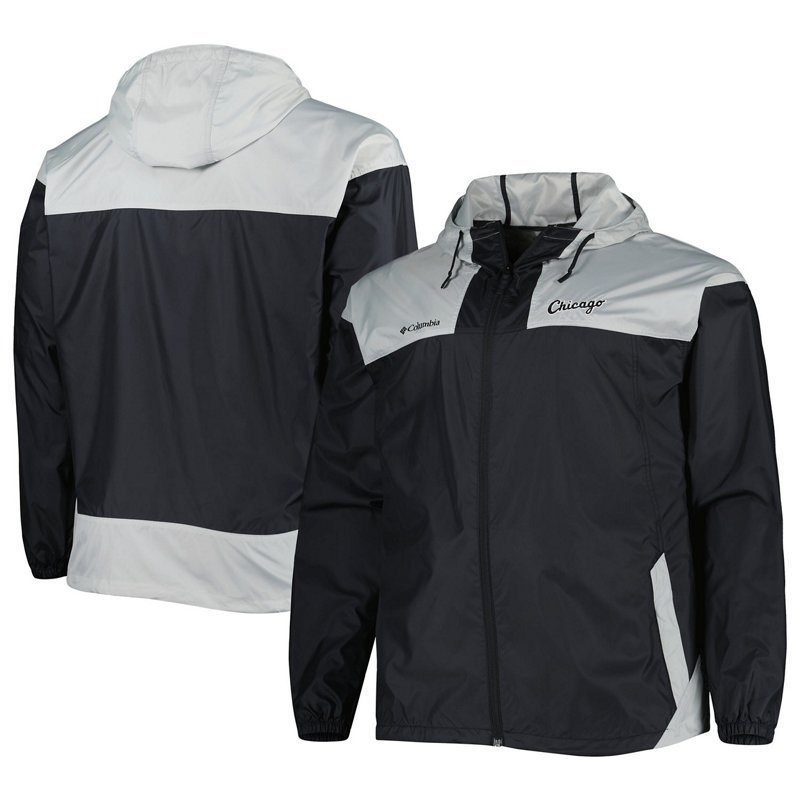 Columbia Sportswear Columbia Chicago White Sox Flash Forward Challenger Omni-Shade Full-Zip Windbreaker Jacket Black, X-Large - MLB Outerwear Adult/Youth