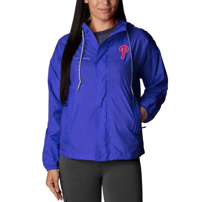 Columbia Sportswear Columbia Philadelphia Phillies Flash Challenger Full-Zip Windbreaker Jacket Royal, Medium - MLB Outerwear Adult/Youth