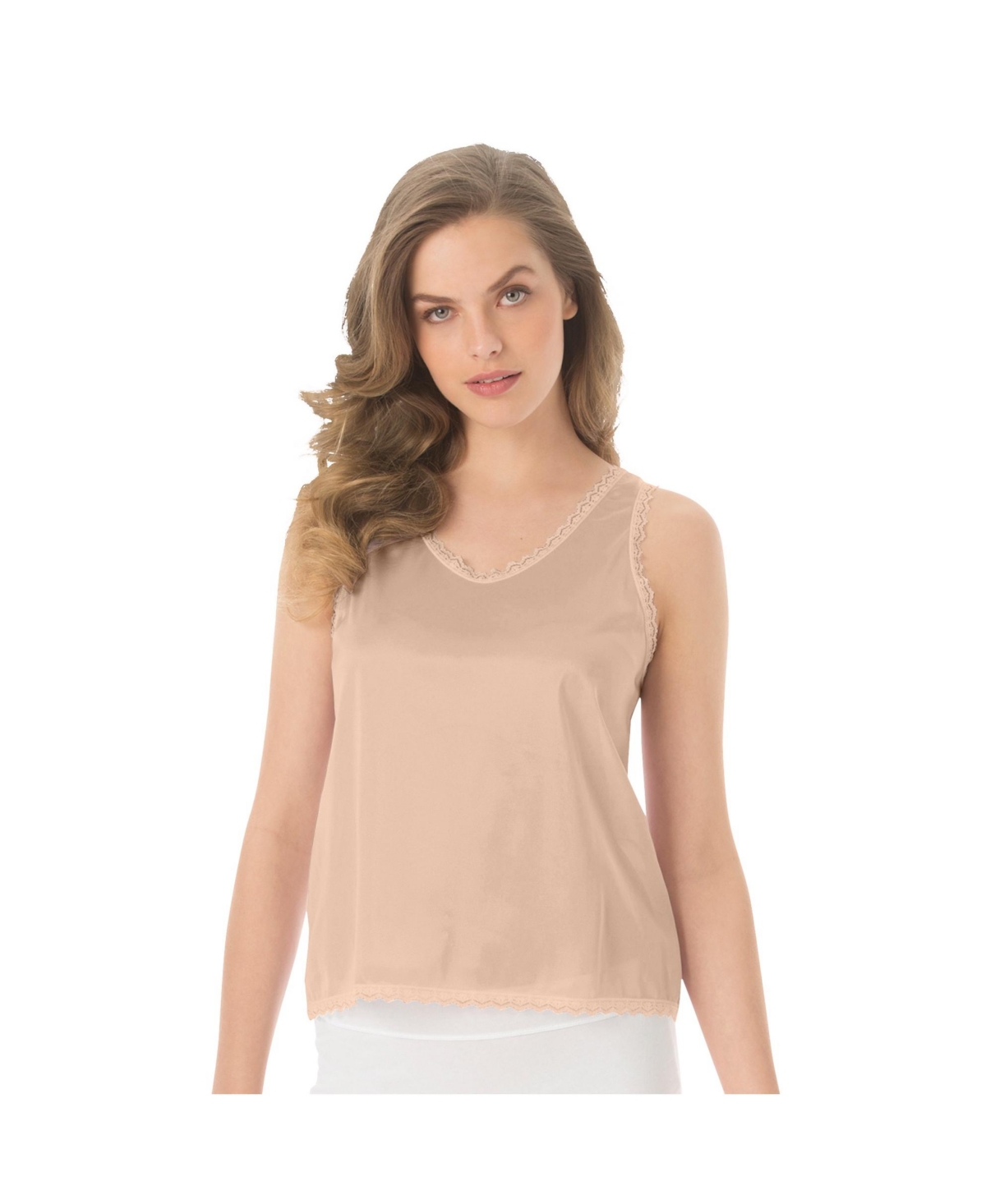 Comfort Choice Women's Plus Size Lace-Trim Camisole - Nude