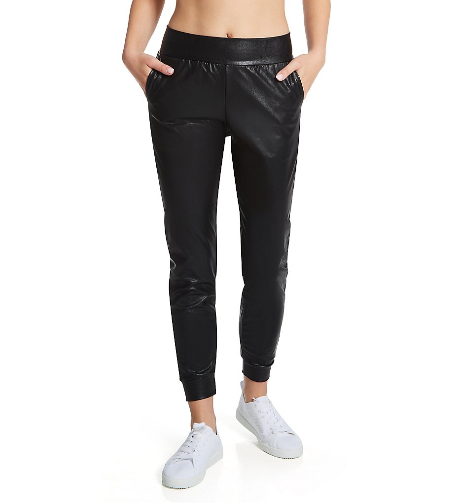 Commando Women's Faux Leather Jogger Pant in Black | Size Large | HerRoom.com