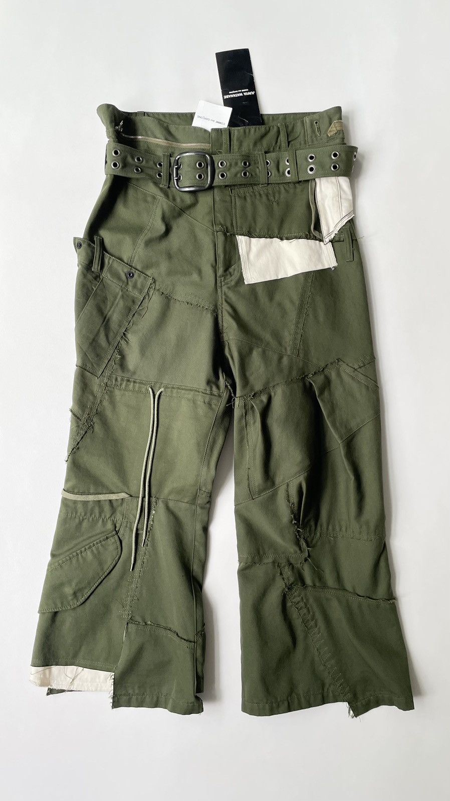 Comme Des Garcons x Junya Watanabe A/w 06 Reworked Cargo Trousers in Military Green, Women's (Size 32)