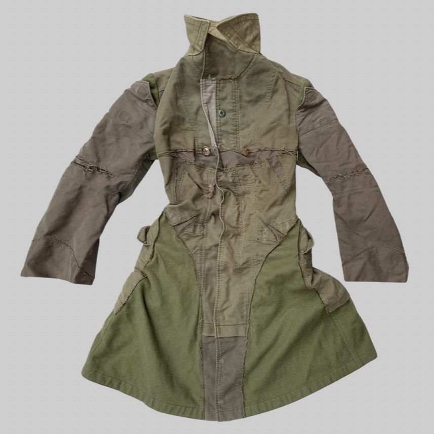 Comme Des Garcons x Junya Watanabe Fall 2006 Deconstructed Military Coat in Green, Women's (Size Small)