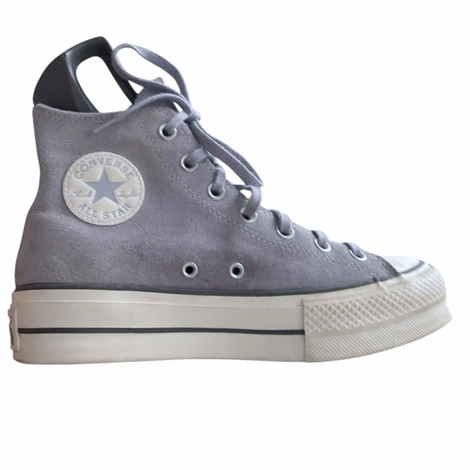 Converse Chuck Taylor All Star Lift Platform Shoes- Gravel Shoes in Grey, Women's (Size 8)