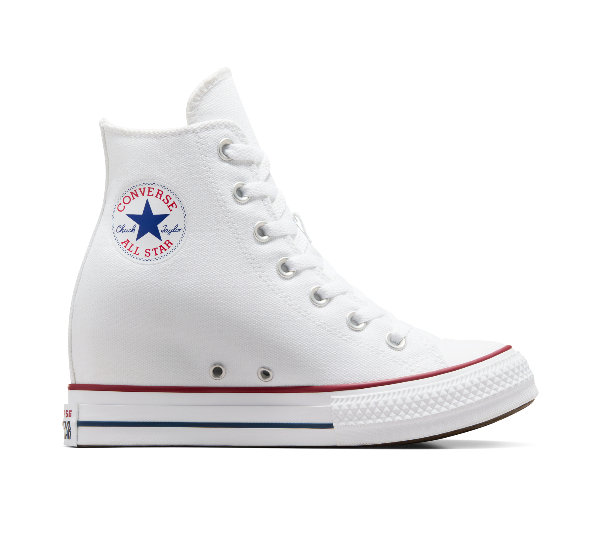 Converse Chuck Taylor All Star Wedge Platform Canvas For Women In White, Size 11