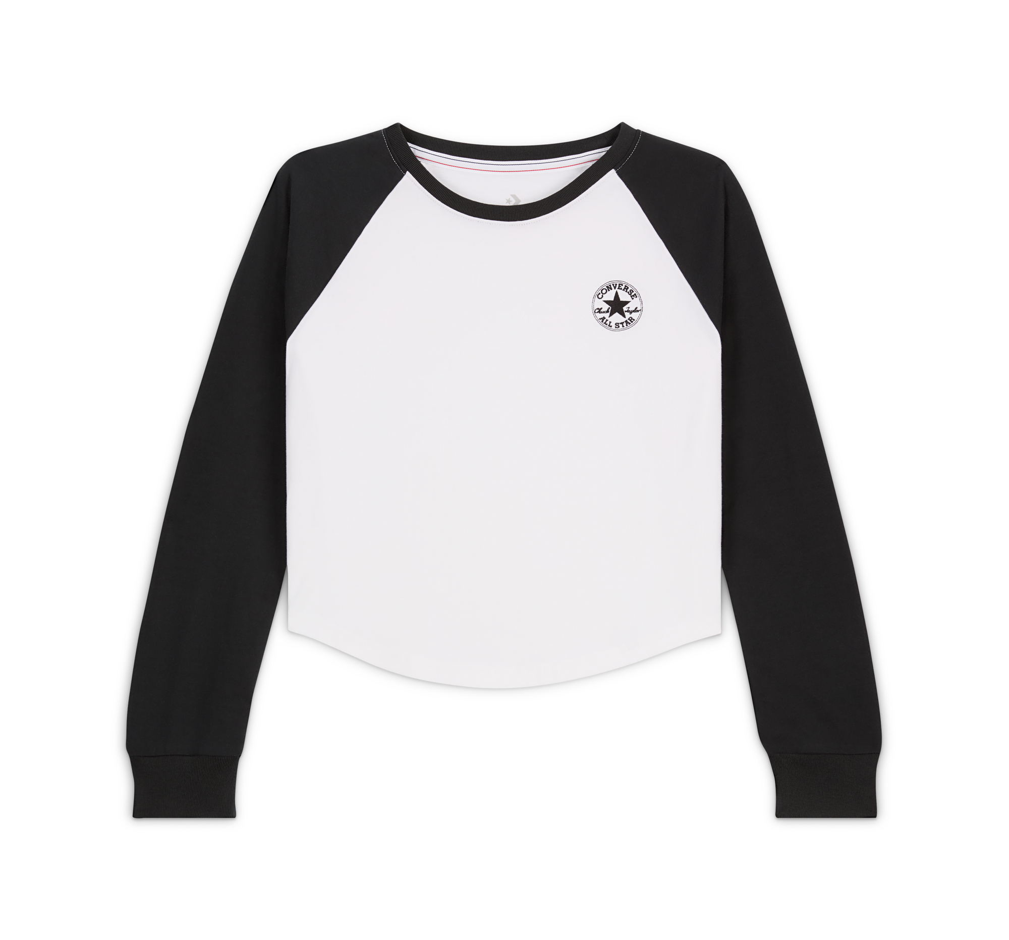 Converse Raglan Long-Sleeve Top Cotton For Women In White, Size XL