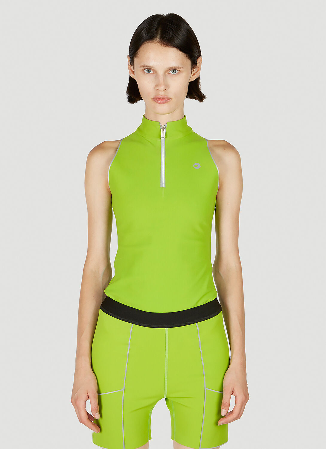 Coperni C+ Zip Bodysuit - Woman Tops Green Xs