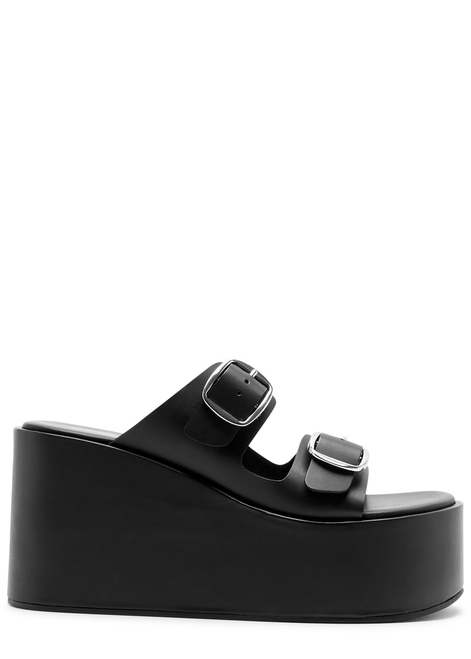 Coperni Rubber Platform Wedge Sliders - Black - 37 (IT37 / UK4)