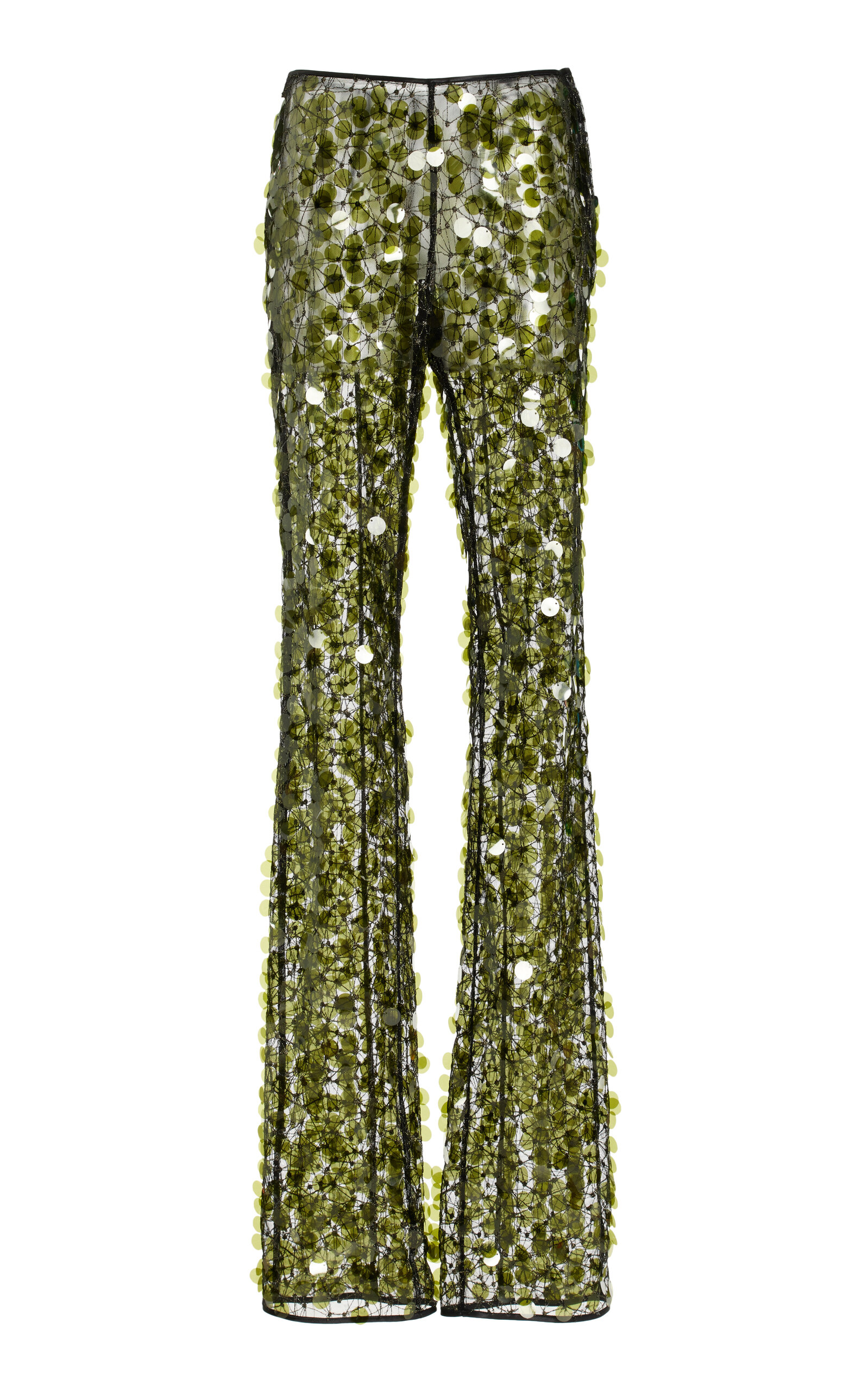 Coperni - Sequined Flared Pants - Green - FR 40 - Moda Operandi