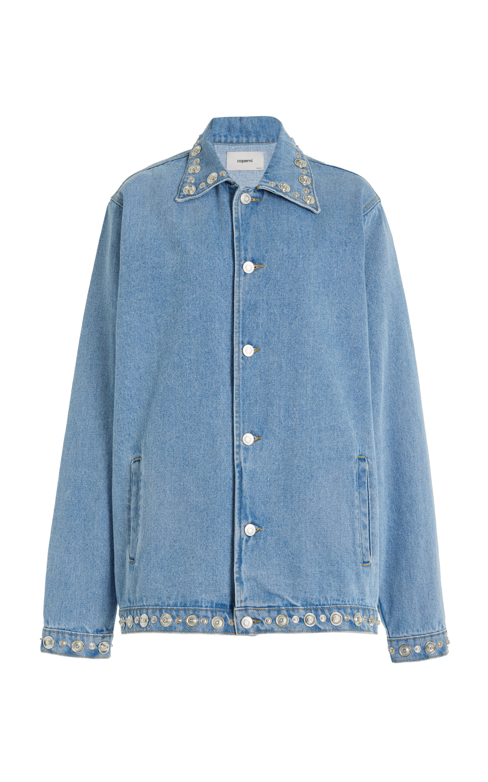 Coperni - Studded Denim Jacket - Light Wash - XS - Moda Operandi