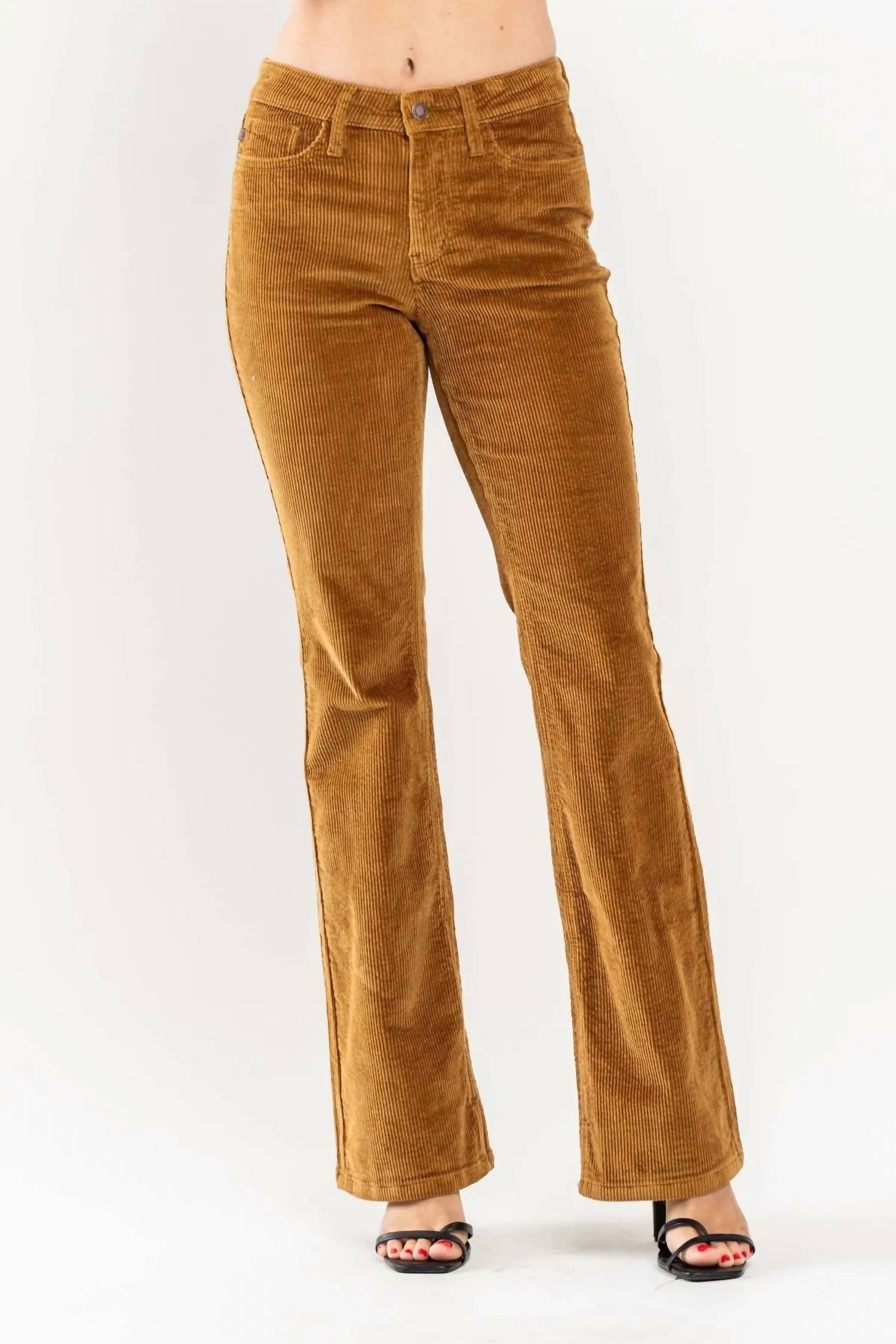 Corduroy Bootcut Pant In Camel