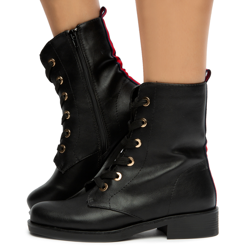 Cosmo-04 Lace-Up Boots Black