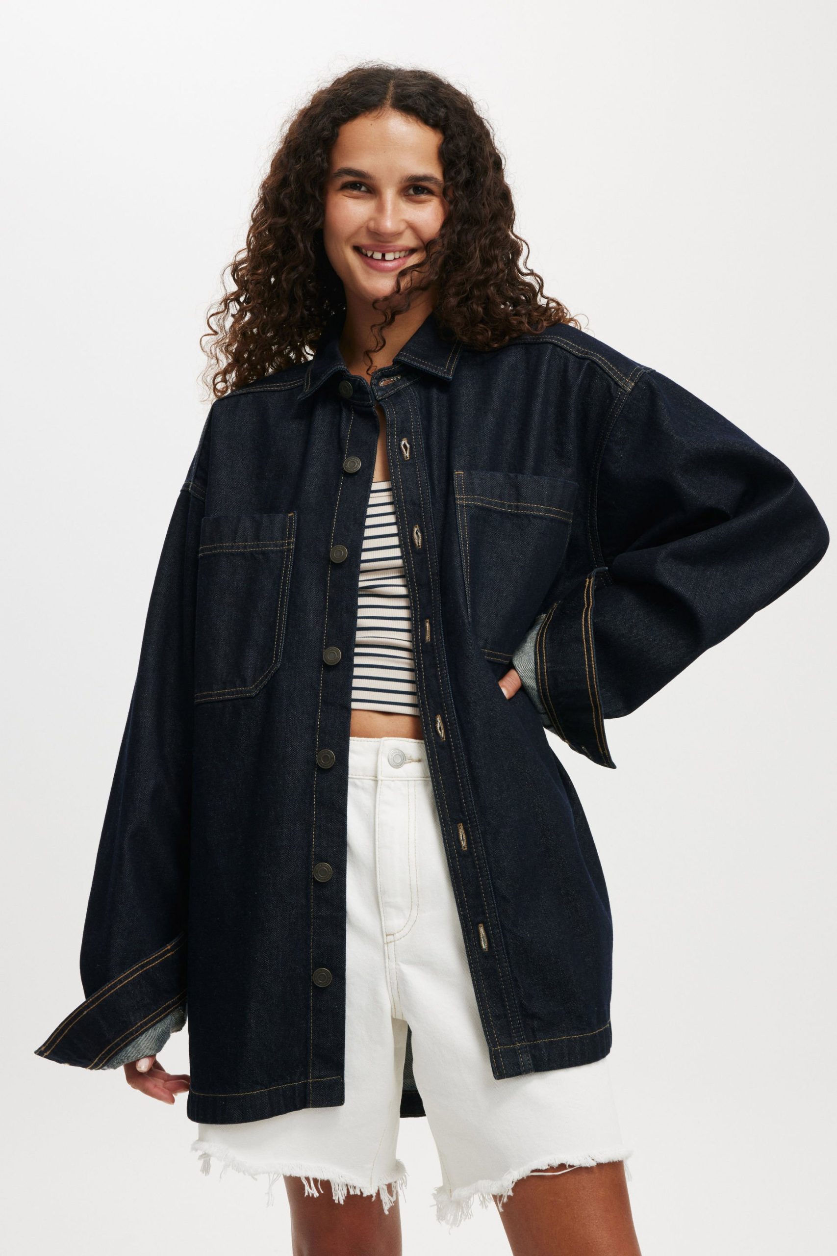 Cotton On Women - Oversized Denim Shirt - Indigo