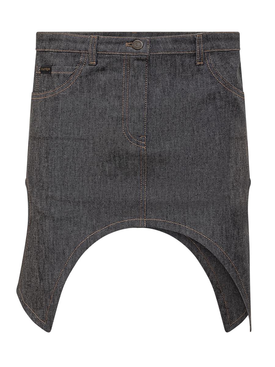 Courrèges Inverted Denim Skirt