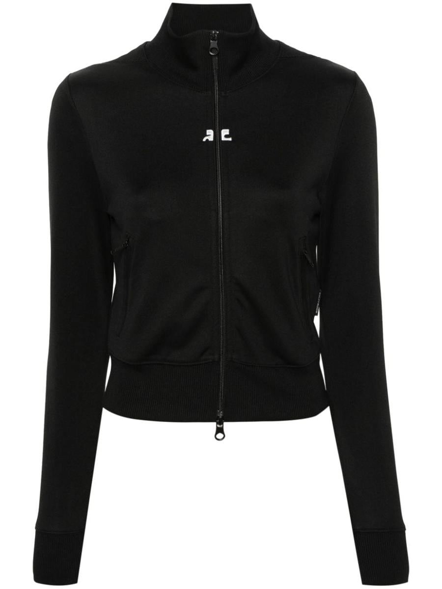 Courrèges Logo-Patch Zip-Up Sweatshirt