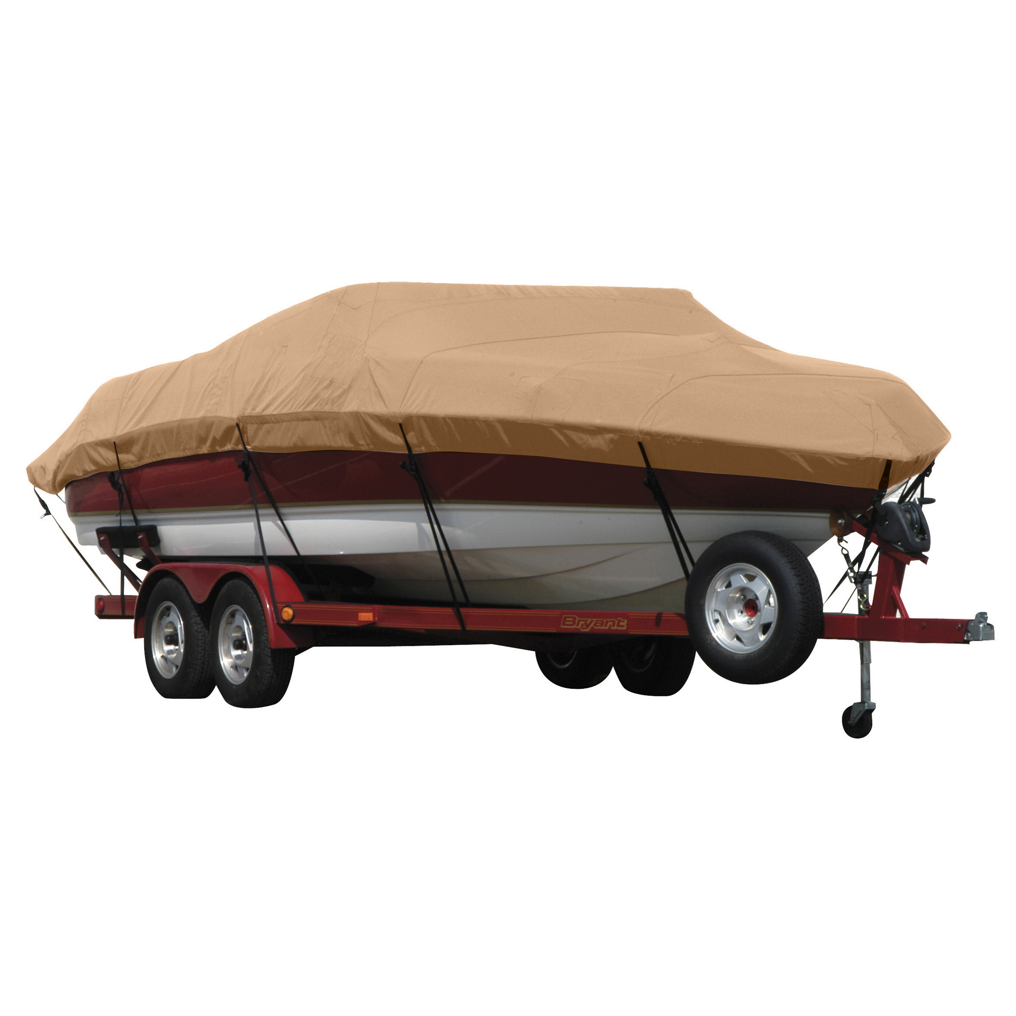 Covermate Exact Fit Sunbrella Boat Cover for Blazer 190 Pro V Dc 190 Pro V Dc w/ Port Minnkota Troll Mtr O/B Beige Acrylic Camping World