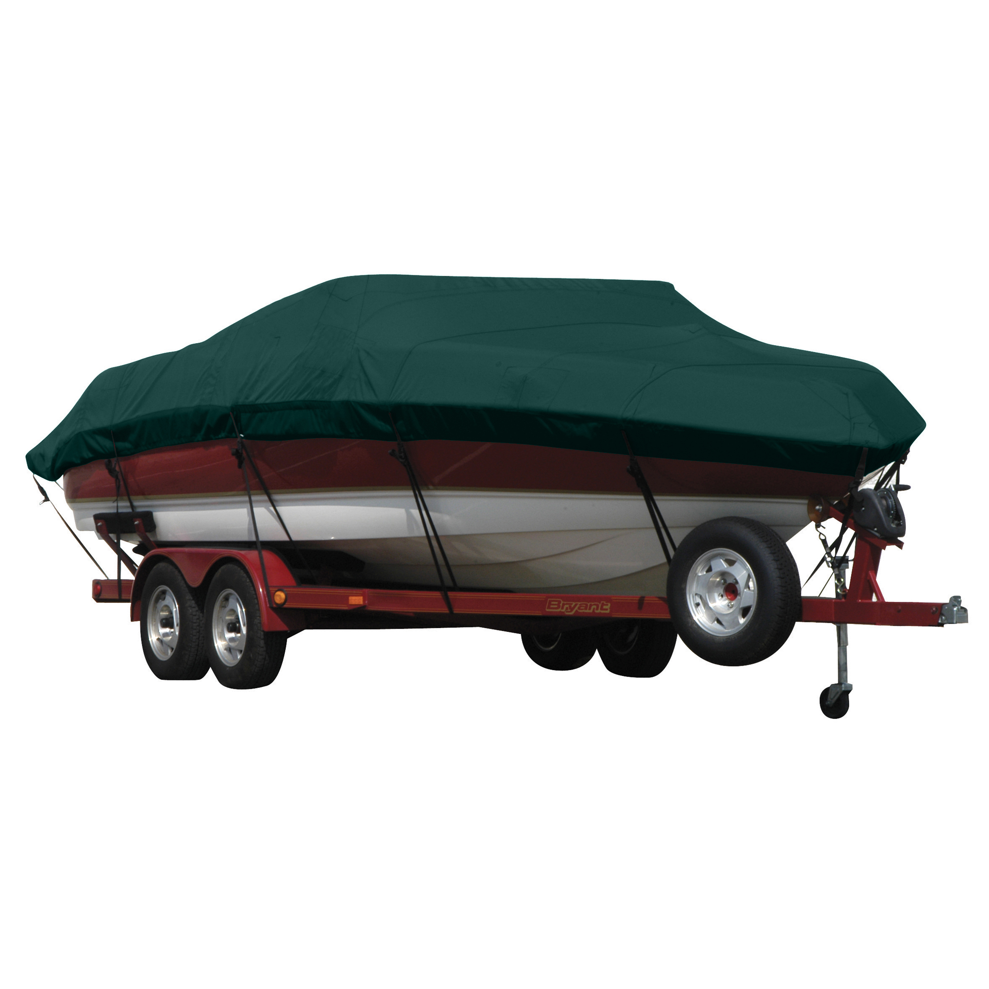 Covermate Exact Fit Sunbrella Boat Cover for Blazer 1960 Bay 1960 Bay w/ Port Minnkota Troll Mtr O/B Forest Green Acrylic Camping World