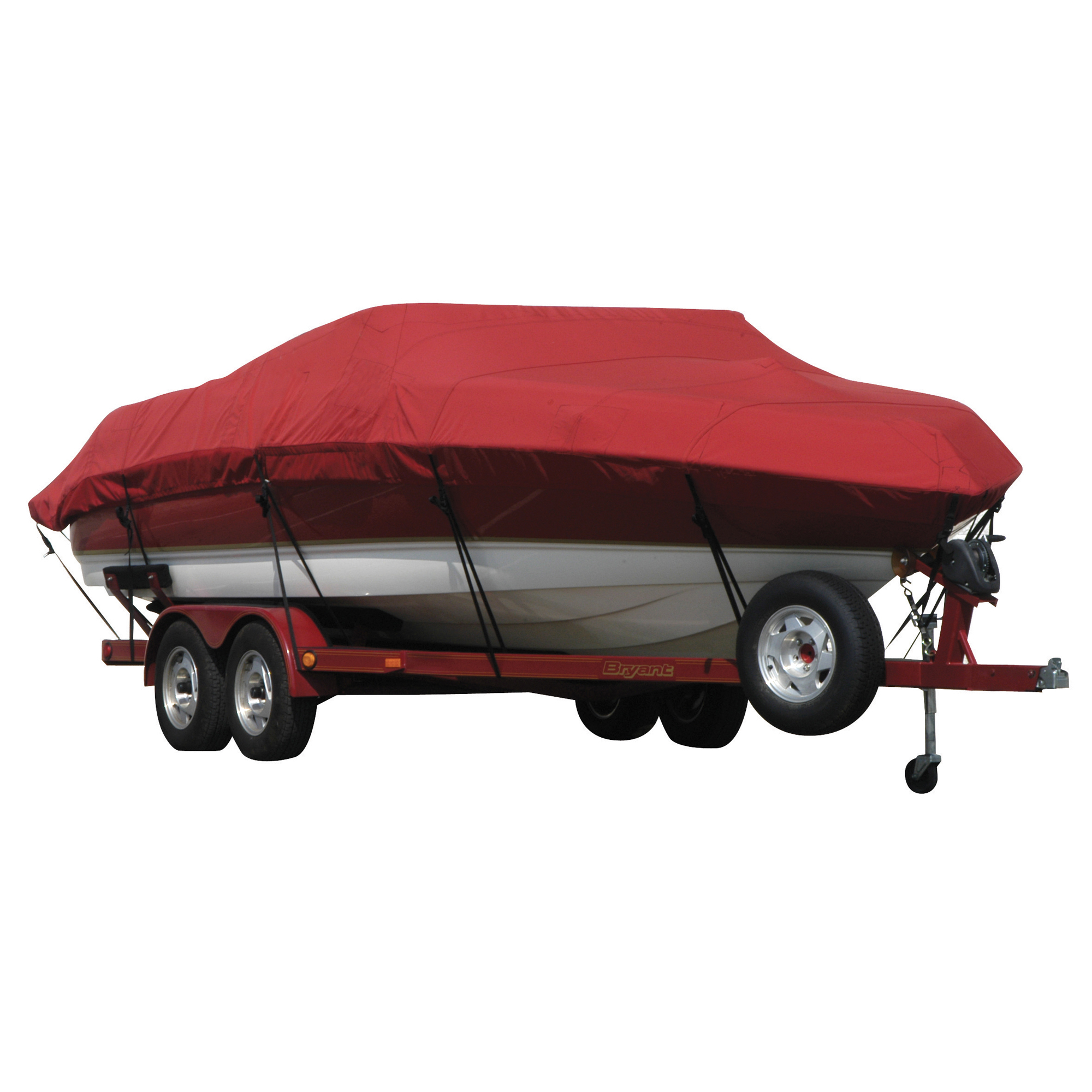 Covermate Exact Fit Sunbrella Boat Cover for Blazer 1960 Bay 1960 Bay w/ Port Minnkota Troll Mtr O/B Red Acrylic Camping World