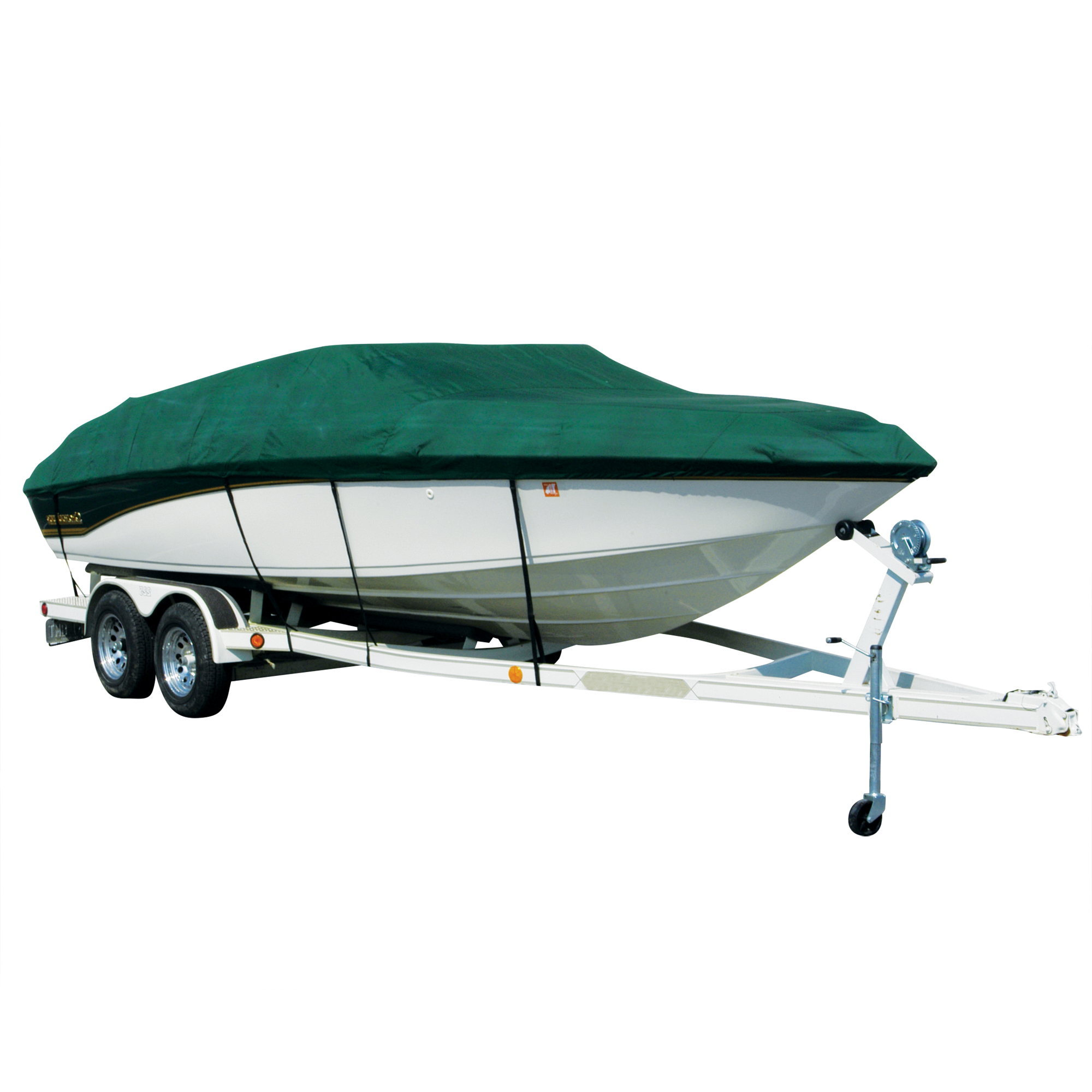 Covermate Sharkskin Plus Exact-Fit Boat Cover for Blazer 2170/2200 Bay 2170/2200 Bay w/ Minnkota Port Troll Mtr O/B Forest Green Polyester Camping World