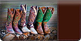 Cowboy Boots Checkbook Cover