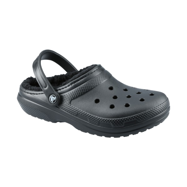 Crocs Classic Lined Clogs for Ladies - Black/Black - 9M