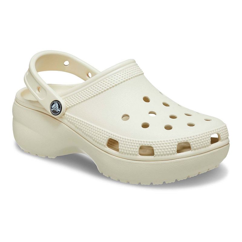 Crocs Classic Women's Platform Clogs, Size: 11, Ivory