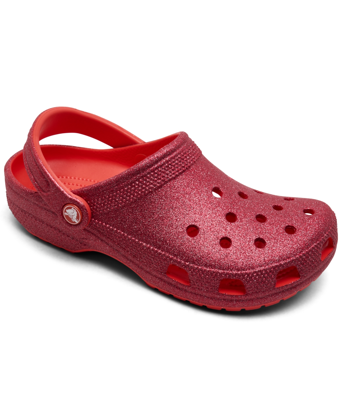 Crocs Women's Classic Glitter Clogs from Finish Line - Cherry Red