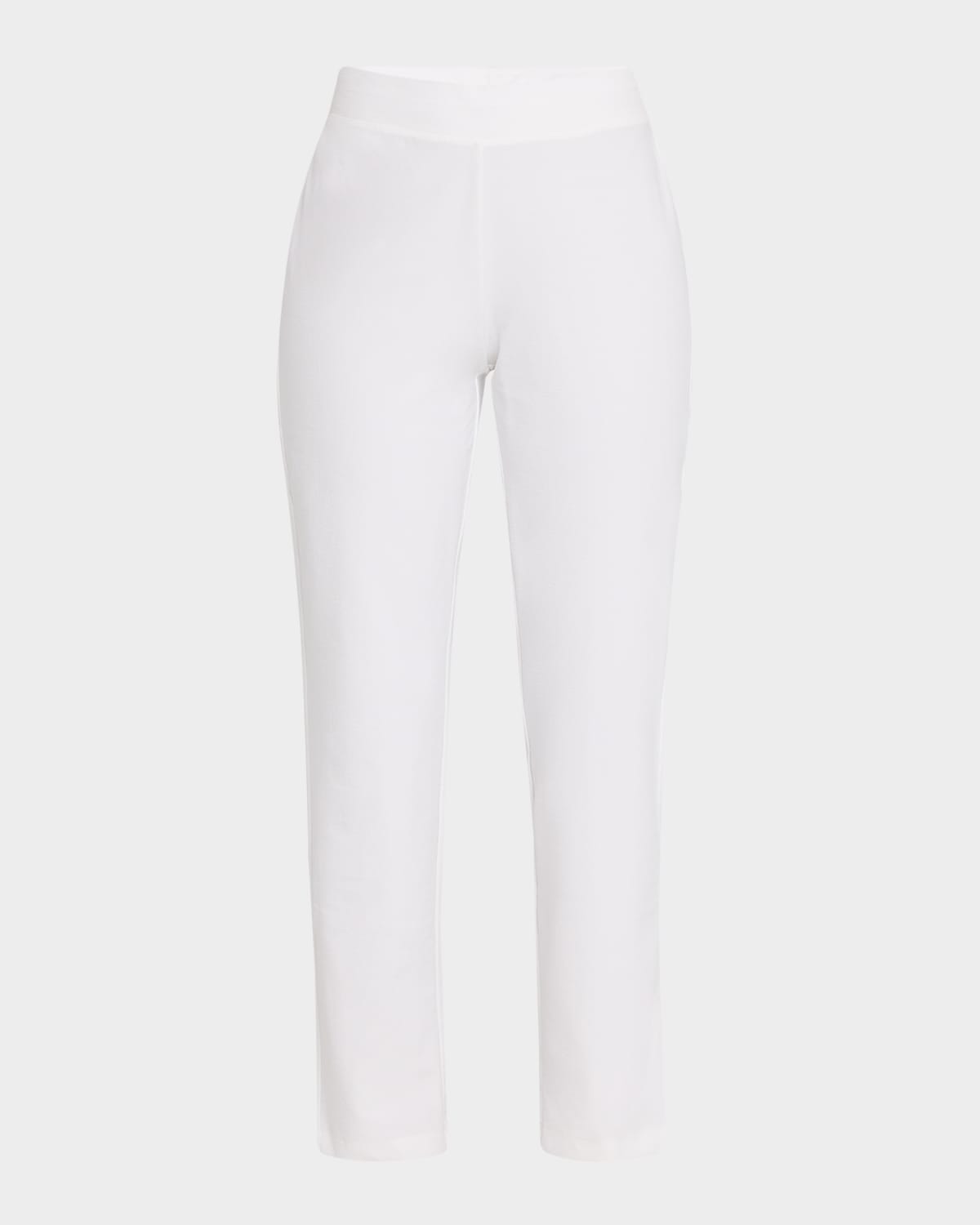 Cropped Stretch Crepe Skinny Pants