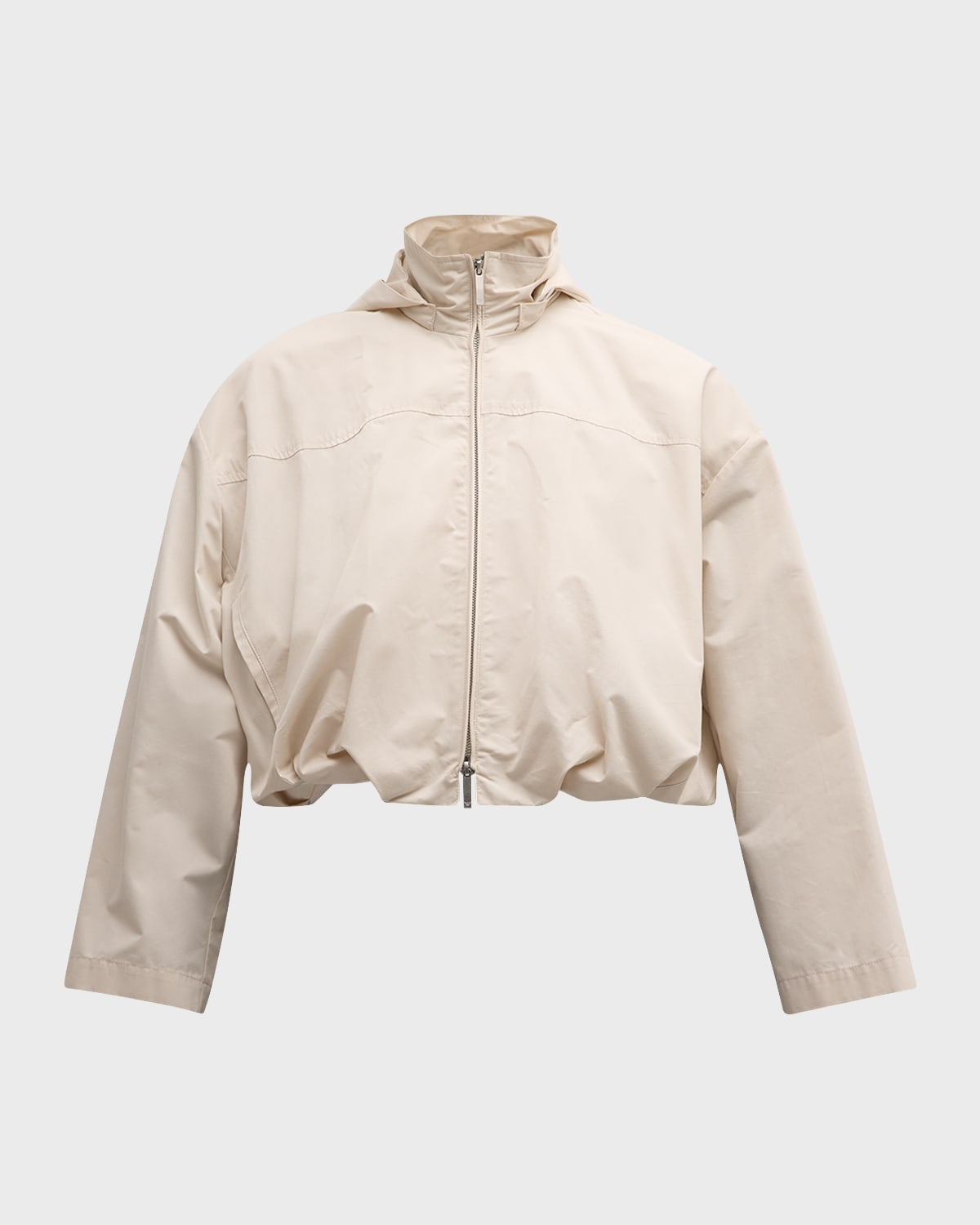 Cropped Technical Cotton Windbreaker