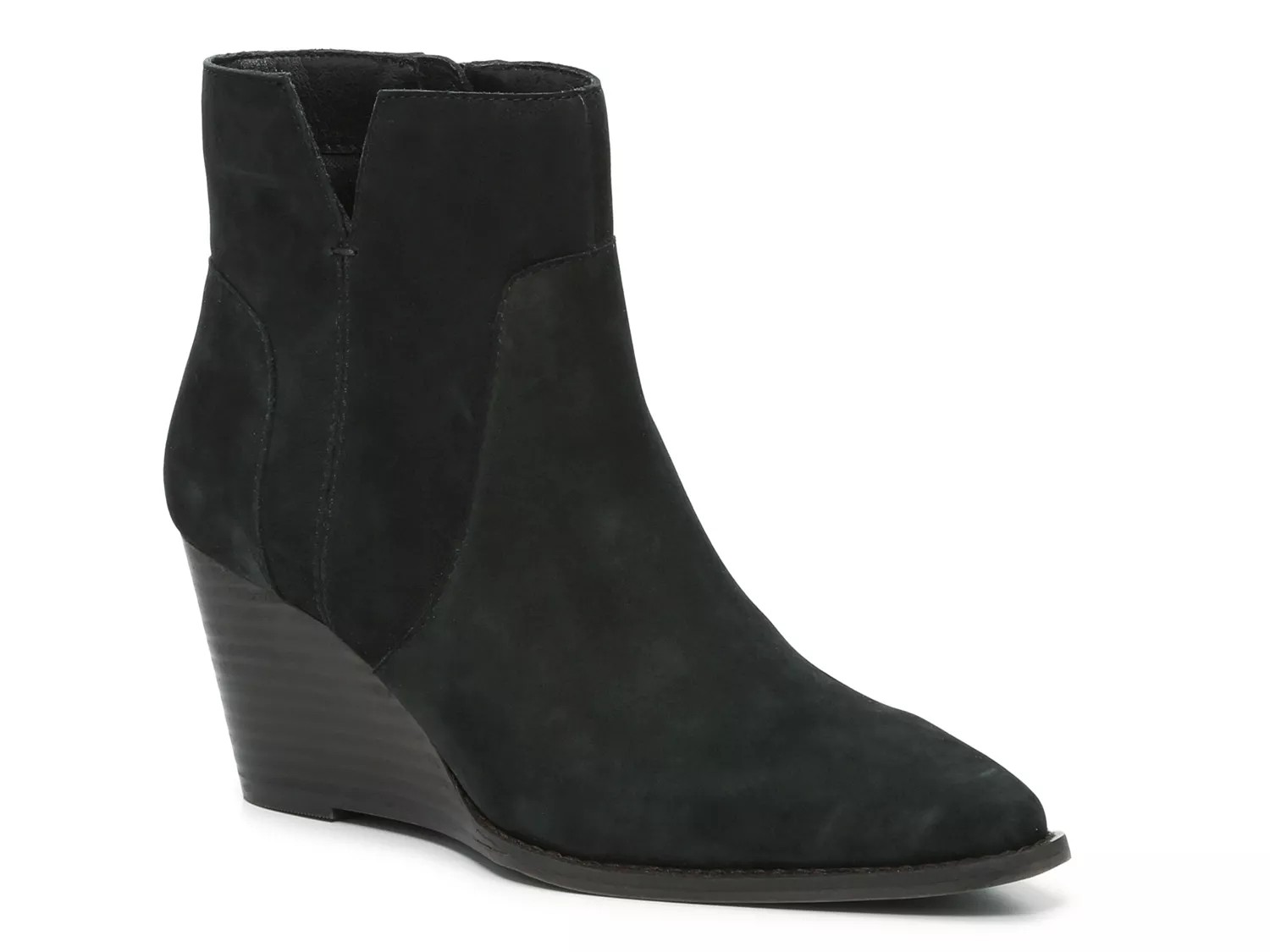 Crown Vintage Larett Bootie | Women's | Black Suede | Size 11 | Boots | Wedge