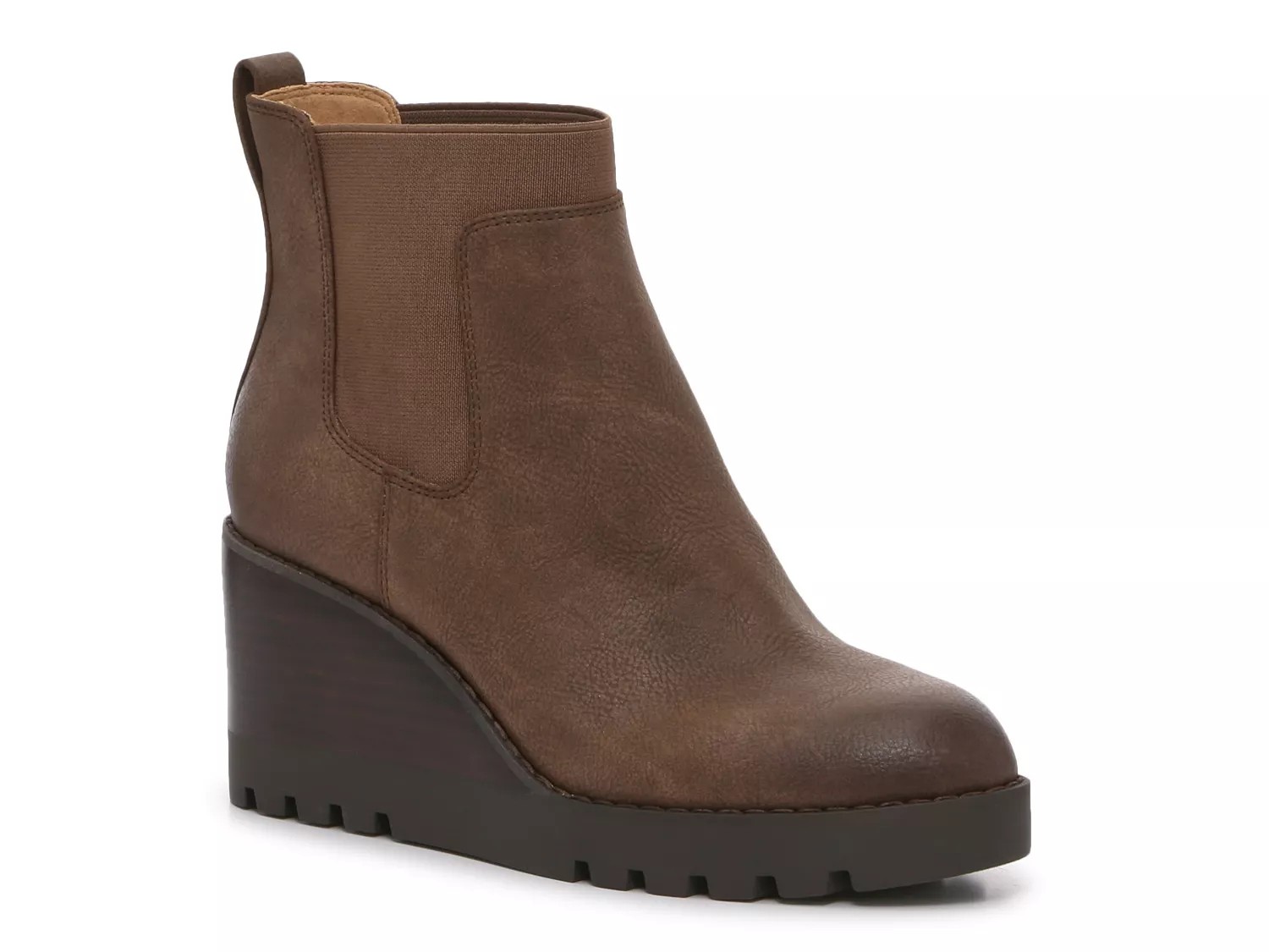 Crown Vintage Wide Width Marleen Wedge Chelsea Boot | Women's | Brown | Size 11 | Boots | Wedge