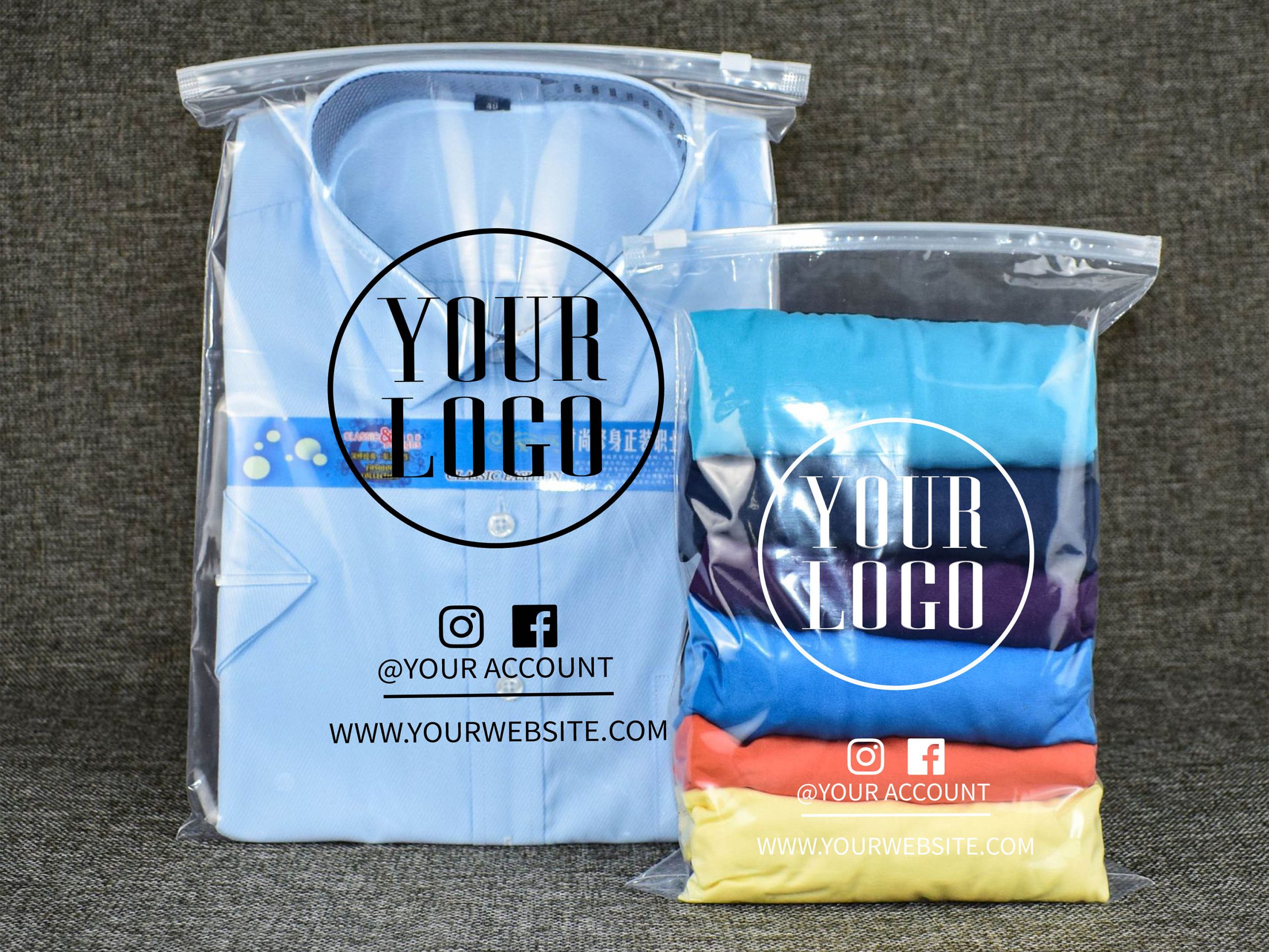 Custom Frosted Zipper Bags, Clear Zip Lock Bags, High Quality Clothes Plastic Bag For Clothing Coat Jeans Hoodies Package