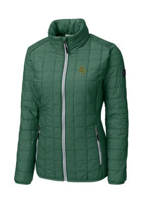 Cutter & Buck NCAA Baylor Bears Rainier Full-Zip Puffer Jacket, Green, XS