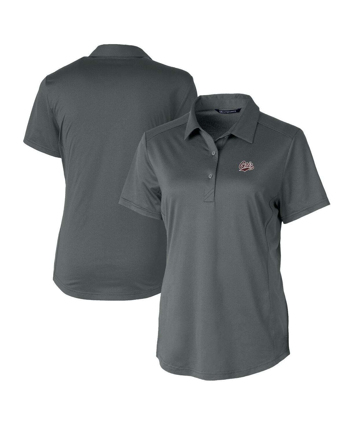 Cutter & Buck Women's Gray Montana Grizzlies Prospect Textured Stretch Polo Top - Gray