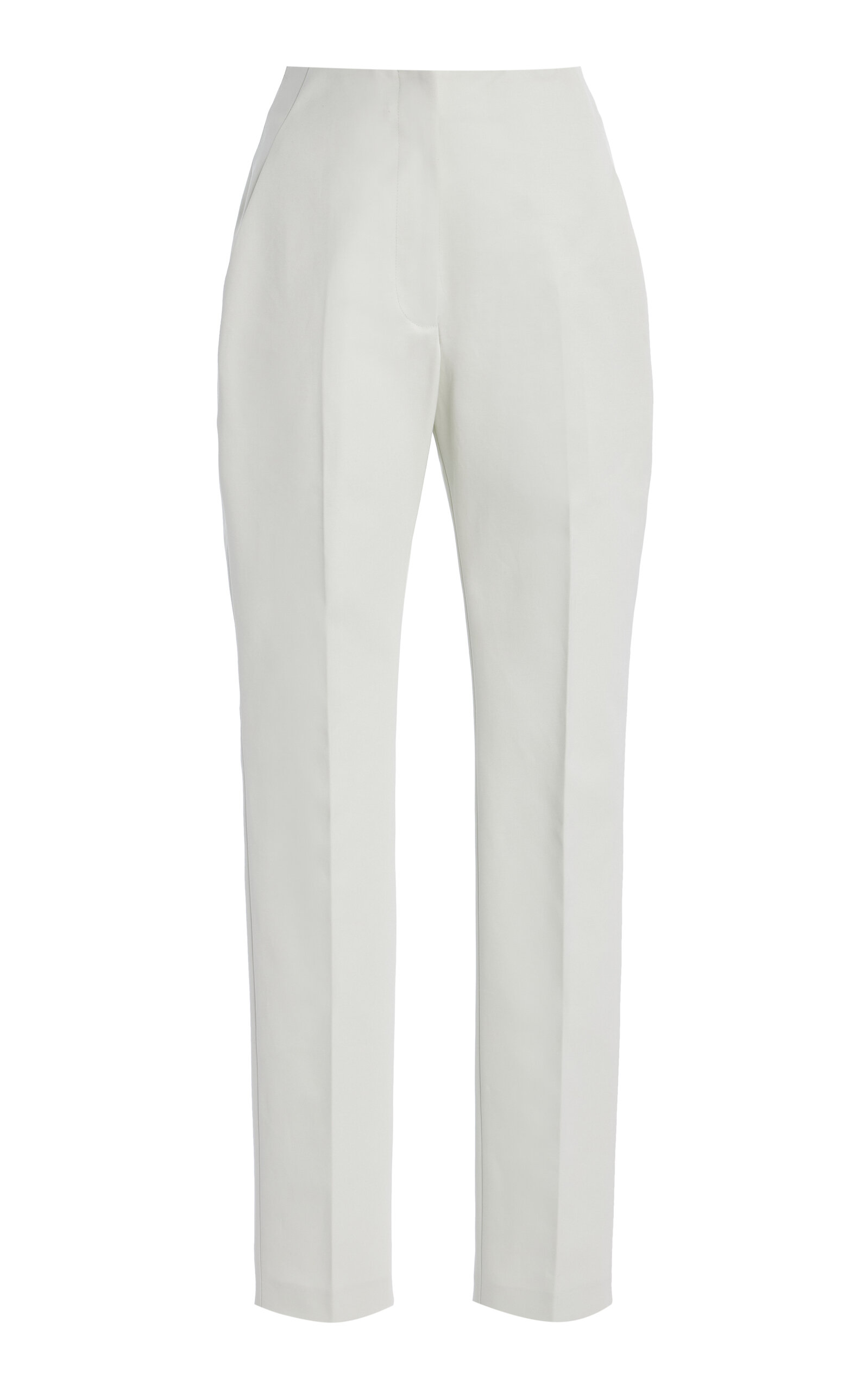 DELPOZO - Cotton Twill Straight-Leg Pants - White - FR 36 - Moda Operandi