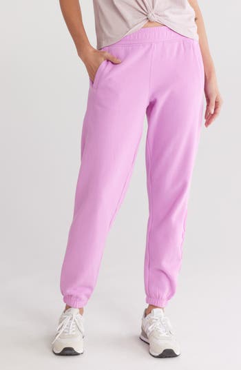 DKNY Velvet Logo Fleece Joggers in Fuchsia at Nordstrom Rack, Size Small