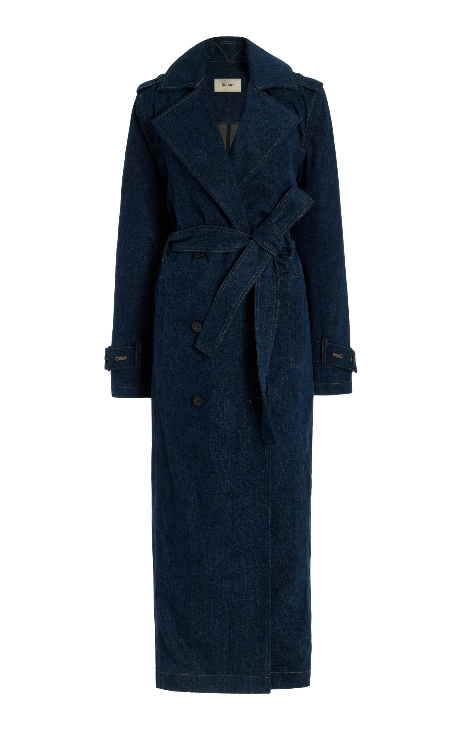 DL1961 - Denim Trench Coat - Blue - S - Moda Operandi