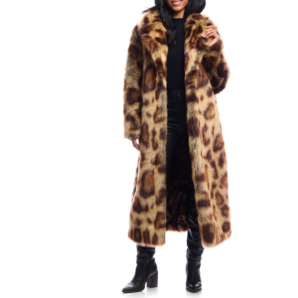 DONNA SALYERS FABULOUS FURS Feline Fine Faux Fur Coat in Leopard at Nordstrom, Size X-Small