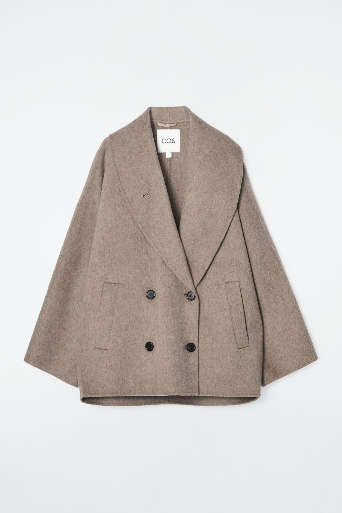 DOUBLE-FACED WOOL PEA COAT