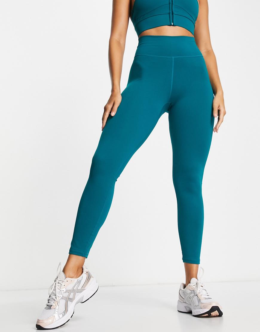 Daisy Street Active swirl high waist leggings in green