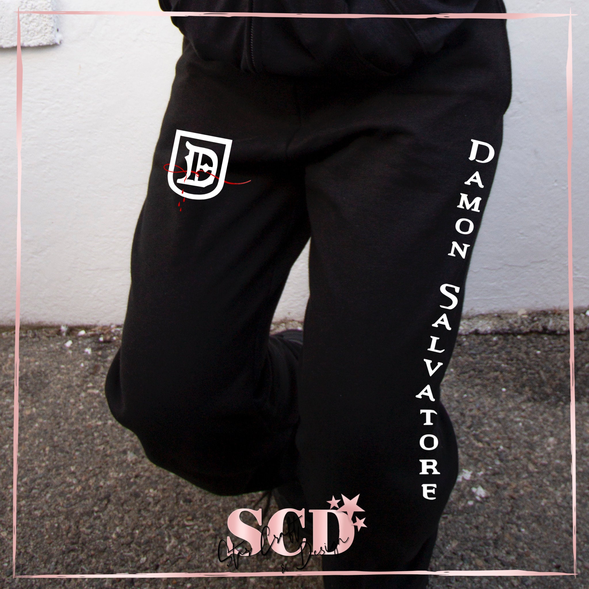 Damon Salvatore Inspired Joggers, The Vampire Diearies Hello Brother, Team Damon, Jogger, Tvd, Unisex