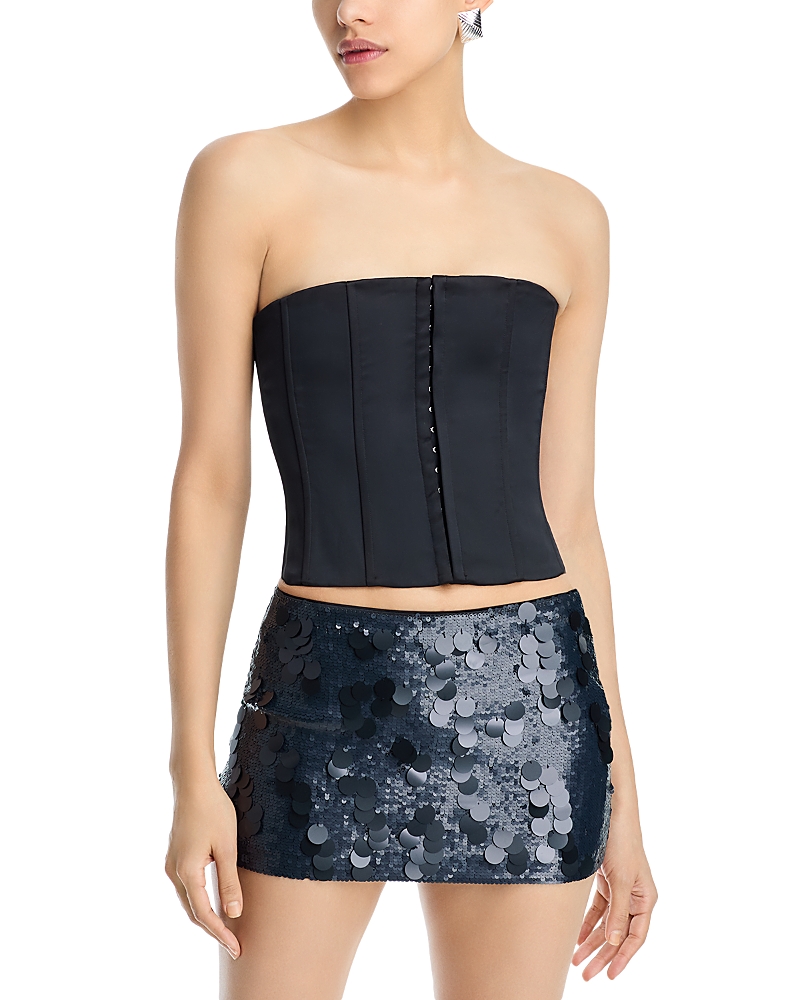 Danielle Guizio Satin Corset Top