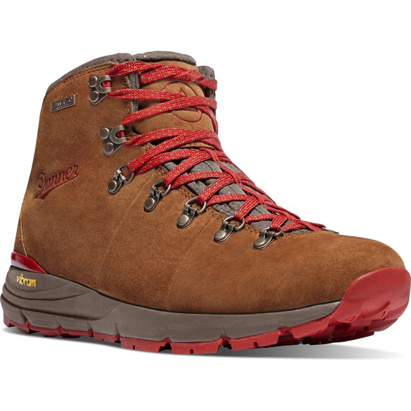 Danner Women's Mountain 600 4.5 in Hiking Boots Brown/Red - Women's Outdoor at Academy Sports