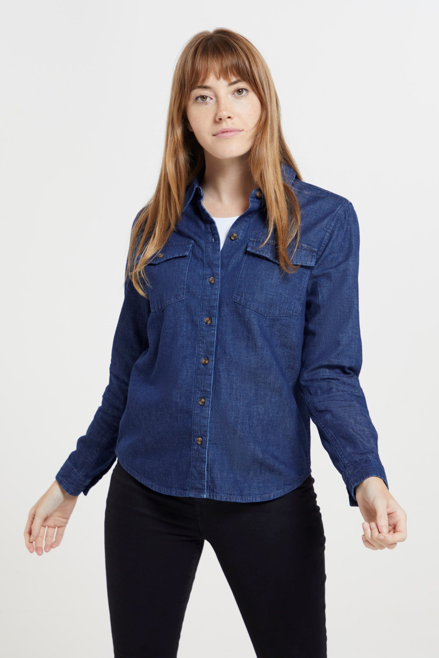 Darla Womens Denim Shirt - Blue